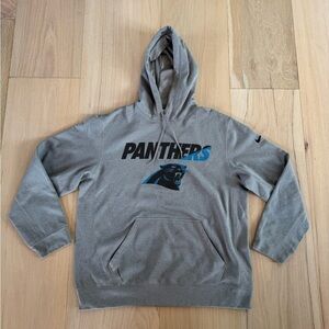 Nike Therma-Fit Panthers Gray Sweatshirt Hoodie Size Large